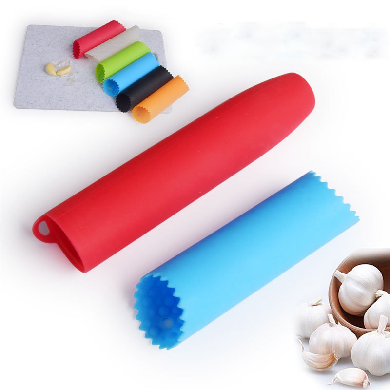 Home Kitchen Gadget Small Round Manual Garlic Peeling Silicone Peeler