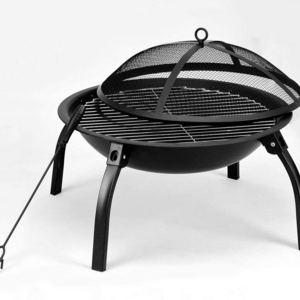 Wholesale Brazier Outdoor 22inch Portable folding BBQ fire pit with cover grill for camping