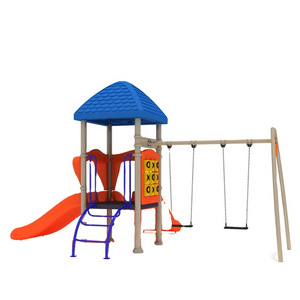 YL21889 New Arrival Commercial Plastic Kids Play Large Swing Sets Playground Outdoor Slide Swing Playsets