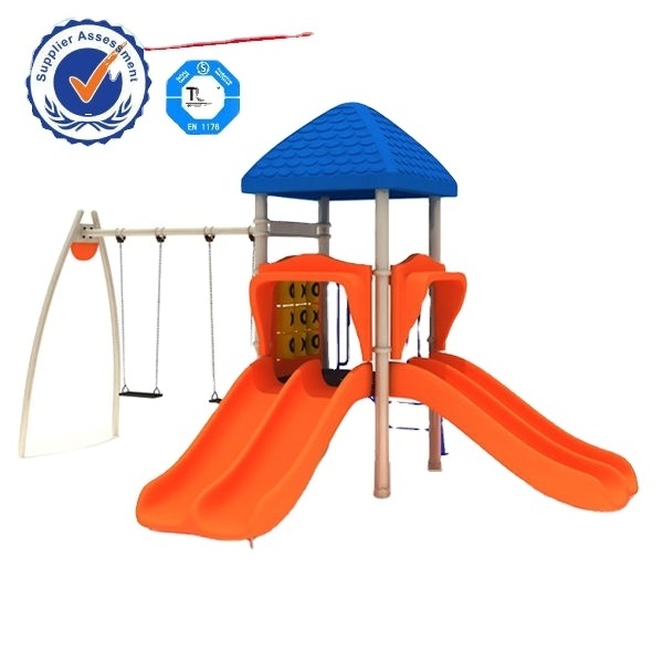 YL21889 New Arrival Commercial Plastic Kids Play Large Swing Sets Playground Outdoor Slide Swing Playsets