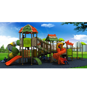 Garden playhouse outdoor children games outdoor kids playground equipment with stainless steel slide