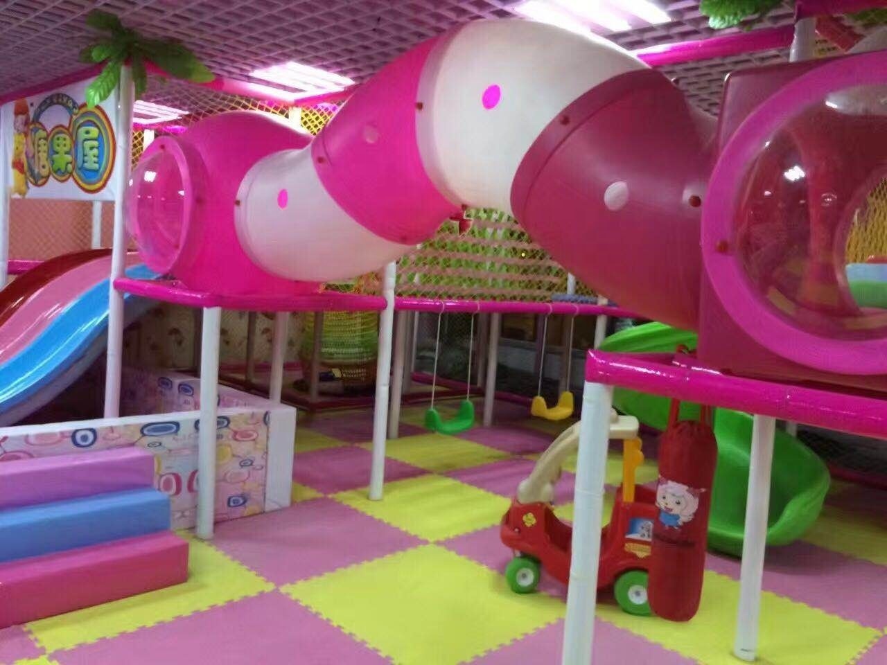 Commercial Children Kids Games Indoor Playground Soft Equipment Hot Sale Colorful Pink Customized OEM Yonglang 10 Square Meters