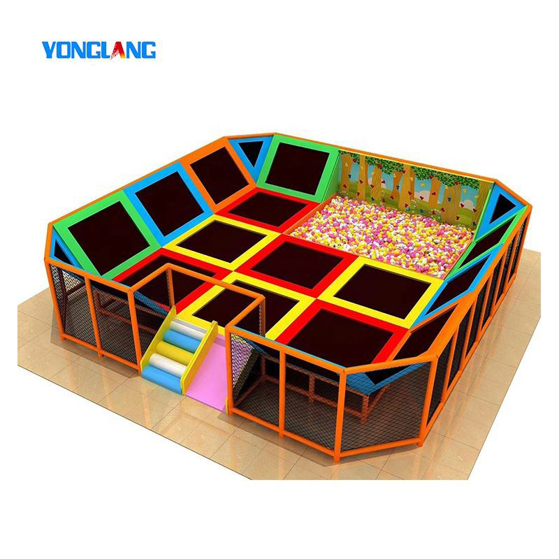 Home Garden New Design Indoor Trampoline Park-square Trampoline Outdoor Kids Children Trampoline Park