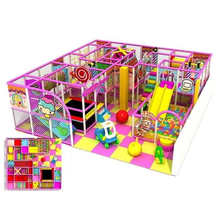 Commercial Children Kids Games Indoor Playground Soft Equipment Hot Sale Colorful Pink Customized OEM Yonglang 10 Square Meters