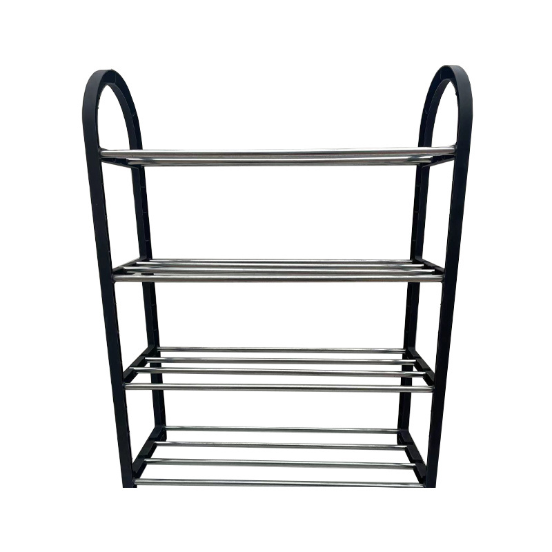 Hot Sell Simple Design Outdoor Shoe Racks Cabinet Cheap  4-tier Free Standing Metal Shoe Rack Organizer