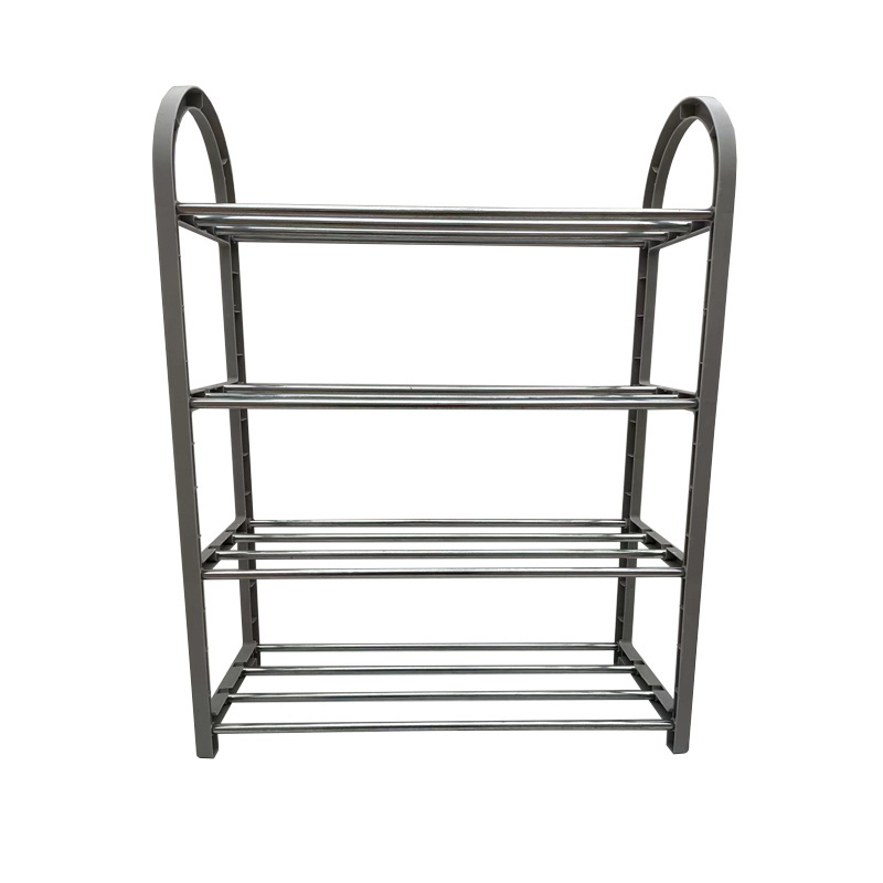 Hot Sell Simple Design Outdoor Shoe Racks Cabinet Cheap  4-tier Free Standing Metal Shoe Rack Organizer