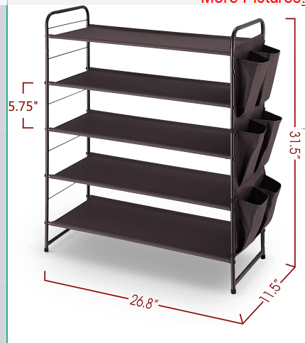 Hot Sell Simple Design Outdoor Shoe Racks Cabinet Cheap  4-tier Free Standing Metal Shoe Rack Organizer