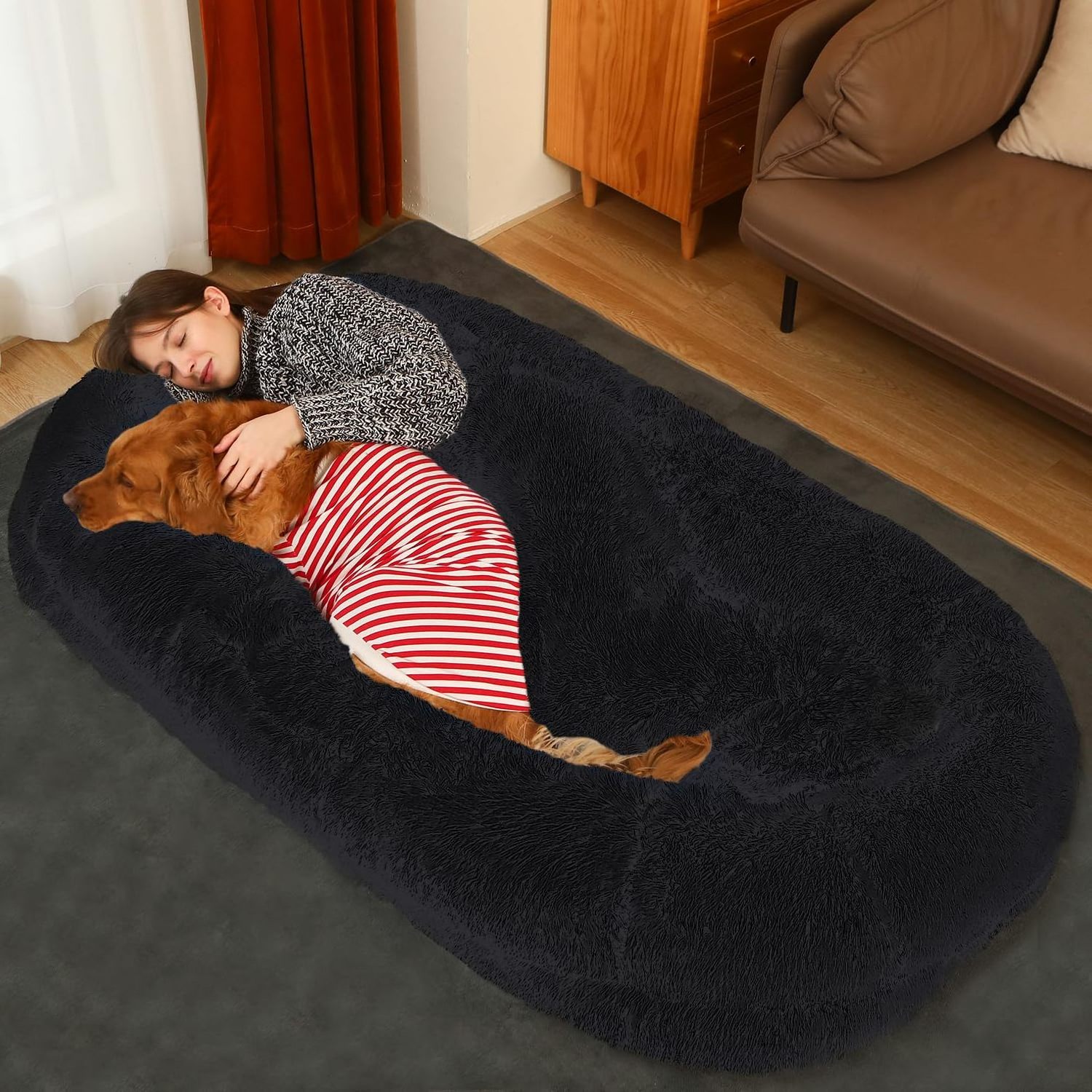 Wholesale Human Dog Bed, big lots living room, bedroom sleeping room tatami super large giant bean bag 10ft sofa bed chairs