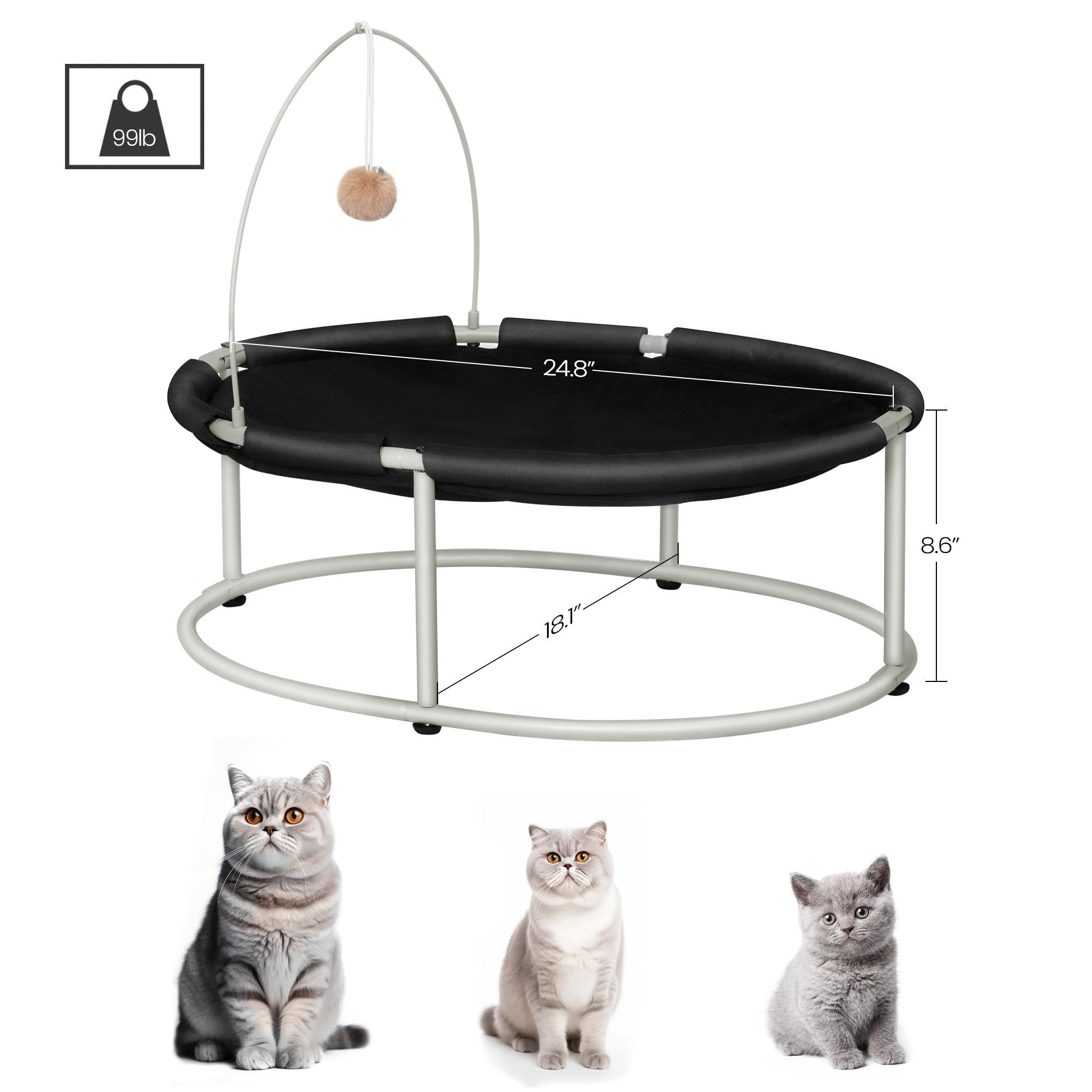 Sturdy New Cat Hammock Stainless Pet Bed Breathable mesh cloth four seasons universal pet bed removable washable cat bed