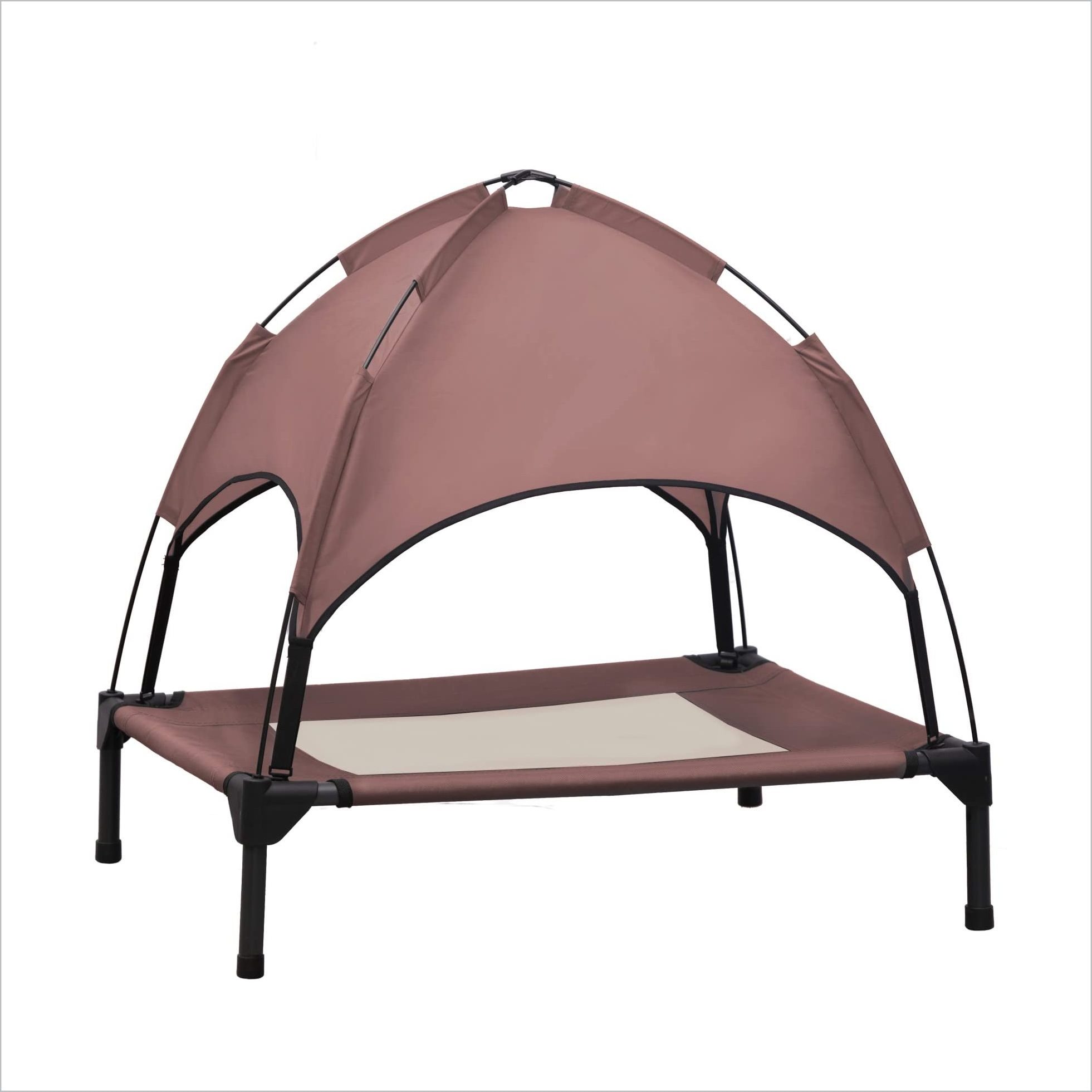 Outdoor Portable Moisture-proof Dog cot Tent-style Elevated Pet Bed with Canopy Portable tent for Camping or Beach