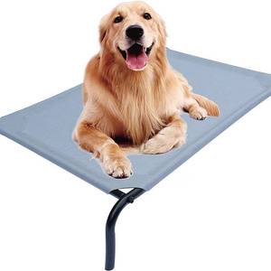 Cooling heavy dog  breathable mesh elevated detachable steel frame outdoor indoor Raised pet cot elevated dog bed pet bed