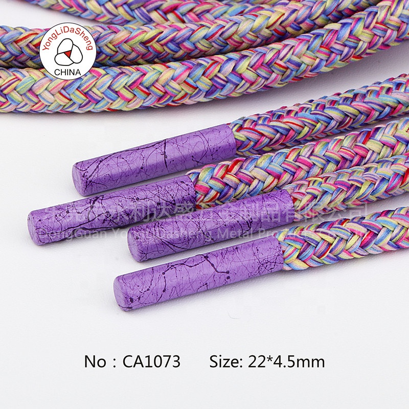 High Quality Fashionable Factory Price Wholesale Colorful Shoe Laces of Shoe Customized Metal aglets  For Cords