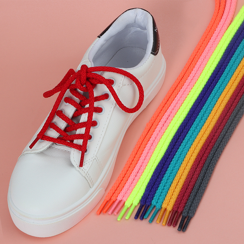 High Quality Factory Wholesale Custom Cotton Polyester Round Various Colors Shoe Laces Shoelaces