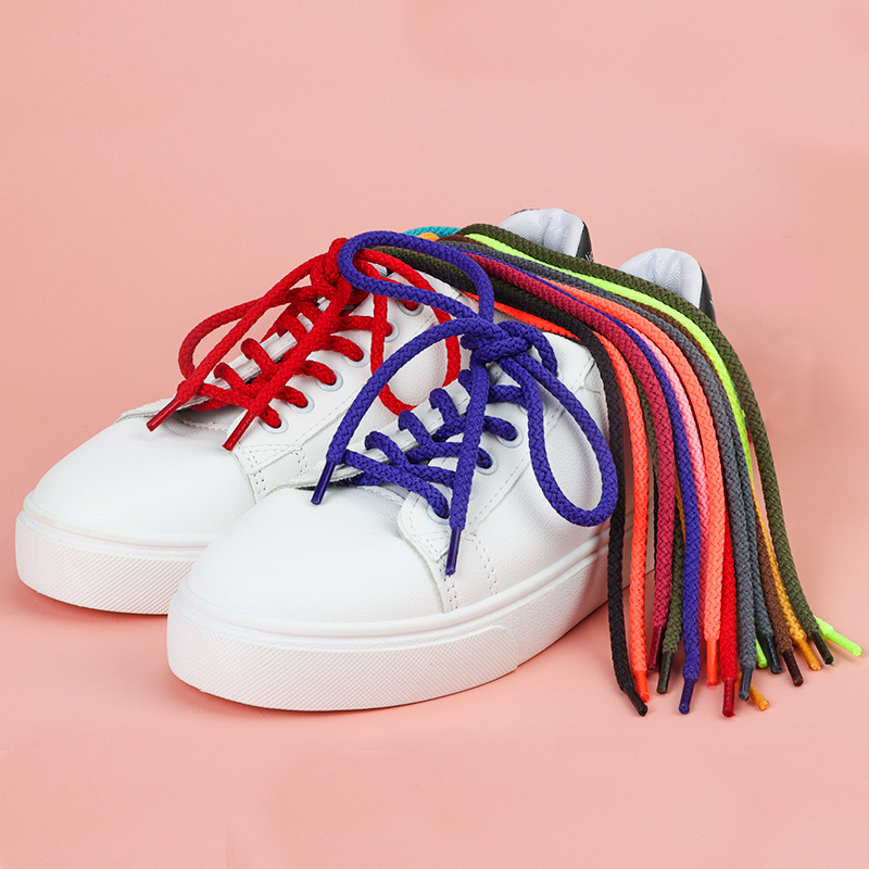 High Quality Factory Wholesale Custom Cotton Polyester Round Various Colors Shoe Laces Shoelaces