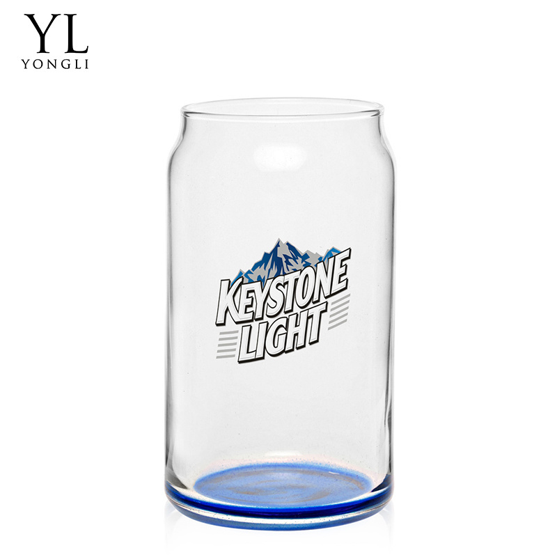 DIY beer can glass blank sublimation Can Shaped Beer Glass Cups bamboo libbey beer can glass with lid and straw