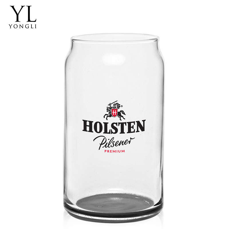 DIY beer can glass blank sublimation Can Shaped Beer Glass Cups bamboo libbey beer can glass with lid and straw