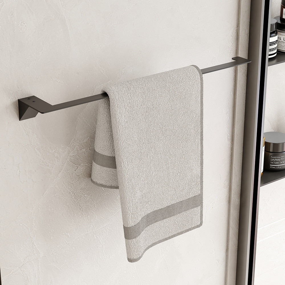 Bathroom Accessory Solid 304 Stainless Steel Towel rack holder wall mounted towel rail bar