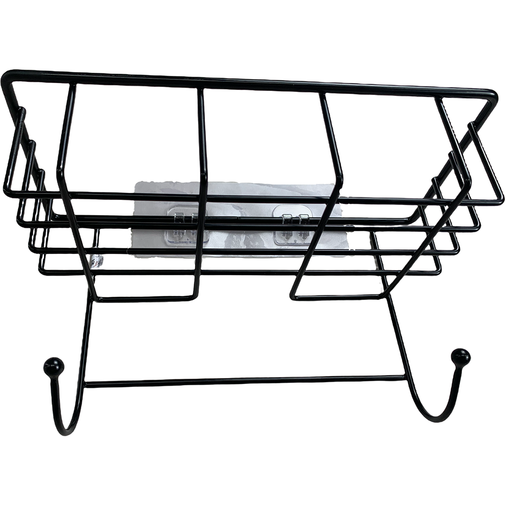 High-quality solid stainless steel wall-mounted storage rack no drilling bathroom kitchen shelf