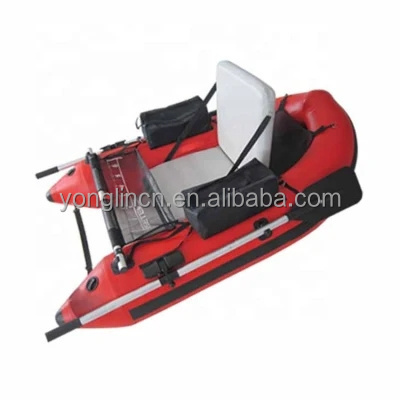 One Person PVC Double Coated Fabric Small Pontoon Float Boat with Aluminum Frame Pontoon style PVC air bladder Inflatable Boat