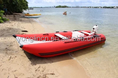 PVC Hypalon Inflatable Flat Boat Pontoon Catamaran Inflatable Power Catamaran