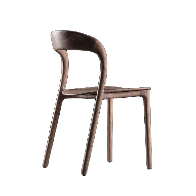 Modern dining room furniture Nordic solid wood unique chair fabric restaurant dining chair