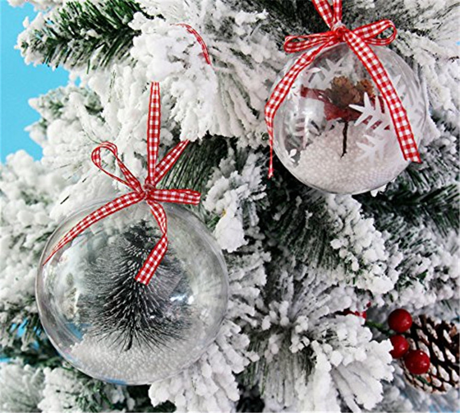 Yongli Xmas Bauble Christmas Ornaments Plastic Giant Balls Baubles Set Fillable Decoration Luxury Clear Box Ball