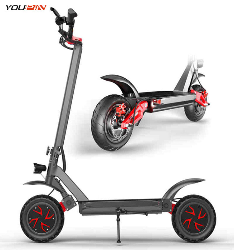 China Dual Motor Powerful 800W Two Wheels 10 Inch Fat Tire Offroad Electric Scooter Adult