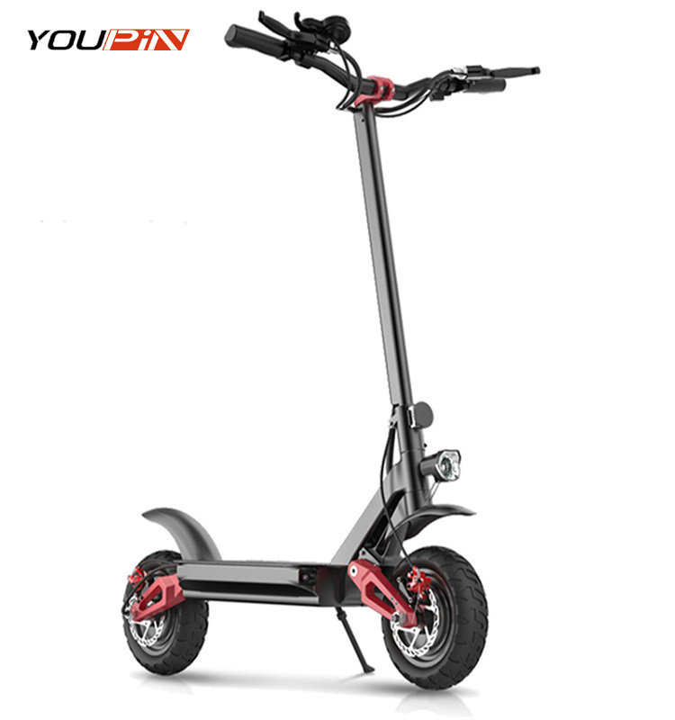 China Dual Motor Powerful 800W Two Wheels 10 Inch Fat Tire Offroad Electric Scooter Adult