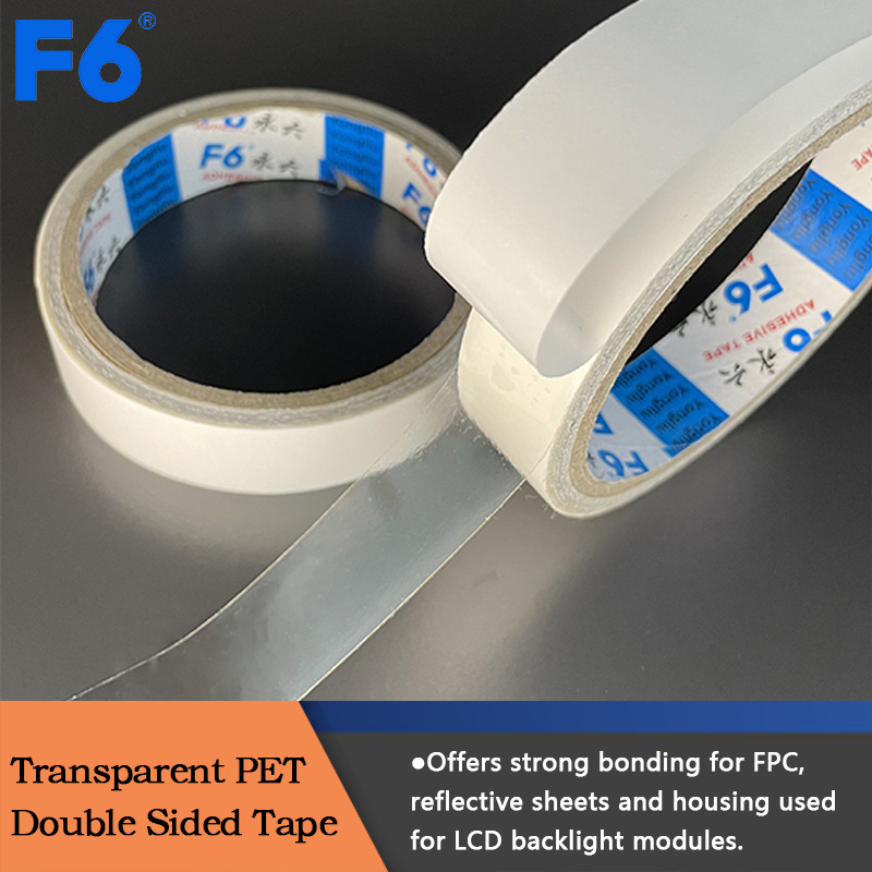 Custom No Residual Heat Resistant Good Quality Factory Price Double Sided Pet Tape