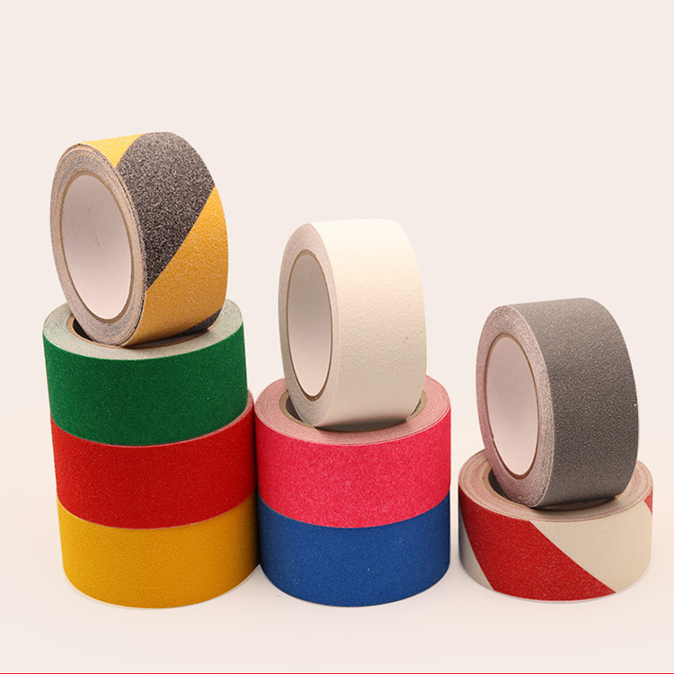 Custom indoor and outdoor black yellow red white non slip tape anti slip self adhesive anti slip strip tape for stairs