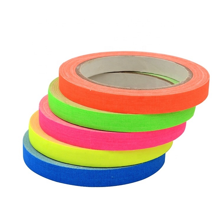 5 Colors UV Blacklight Reactive Tape Fluorescent Cloth Tape Neon Gaffer Tape