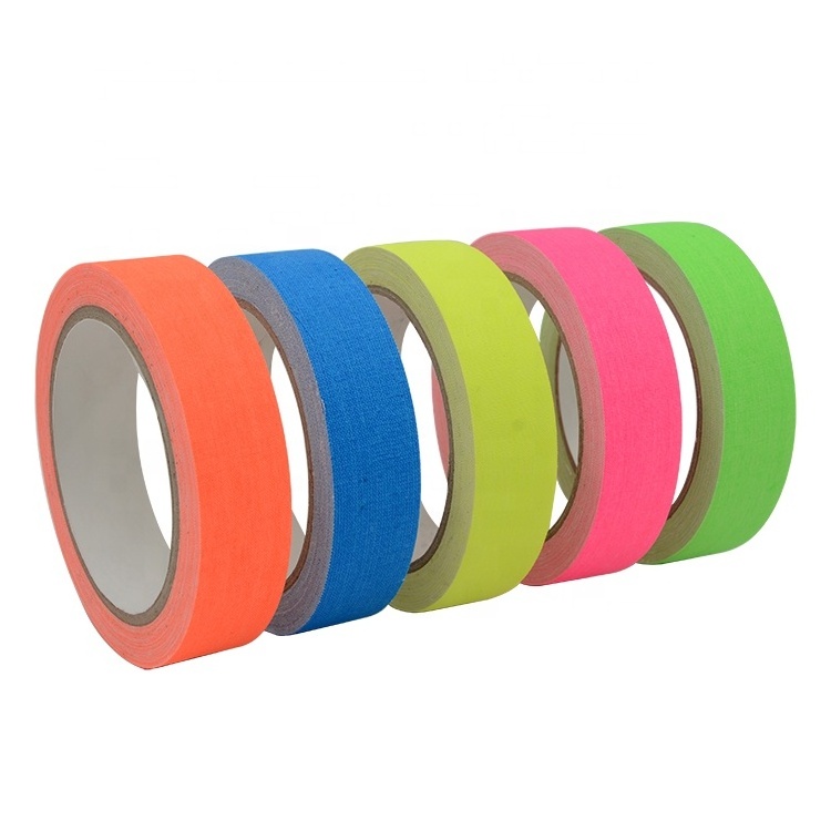 5 Colors UV Blacklight Reactive Tape Fluorescent Cloth Tape Neon Gaffer Tape