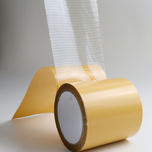 Waterproof Hot Melt Polyester PET Mesh Scrim Transfer Transparent Double Sided Strong Adhesion Acrylic Adhesive Tape