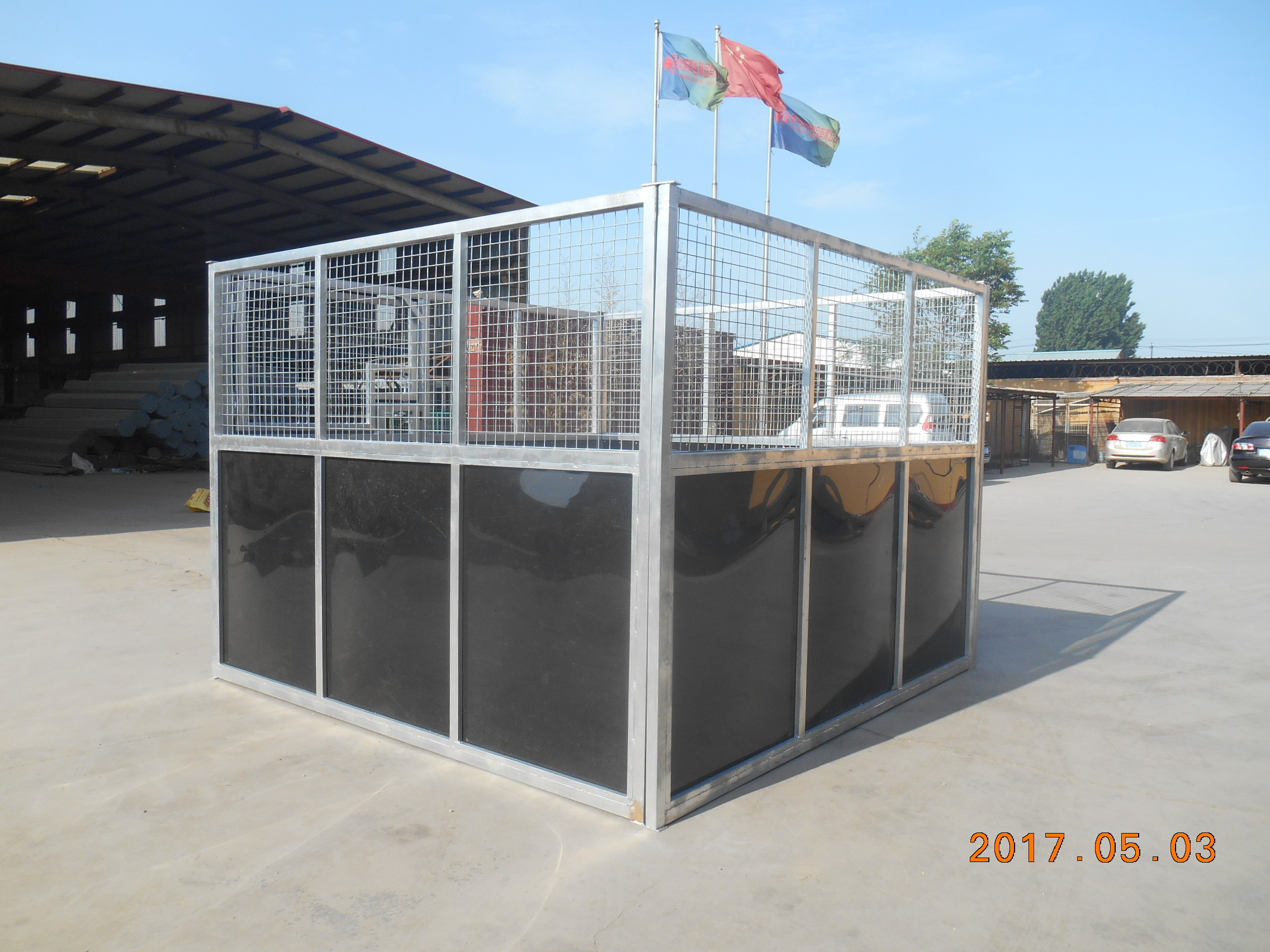 2024 used Australian & American standard portable horse stable stalls fence panels /mew/barn front doors for sale(XMR)