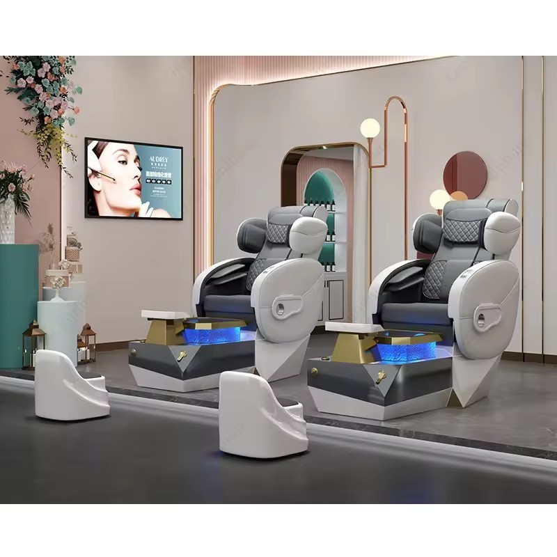 New Design Modern Black White Luxury Foot Care Spa Electric Message Pedicure Chair For Sale