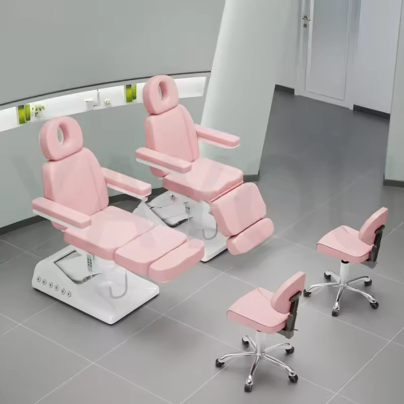 New Arrival Foot Control Electric 3 Motors Beauty Salon Furniture Massage Bed Facial Table