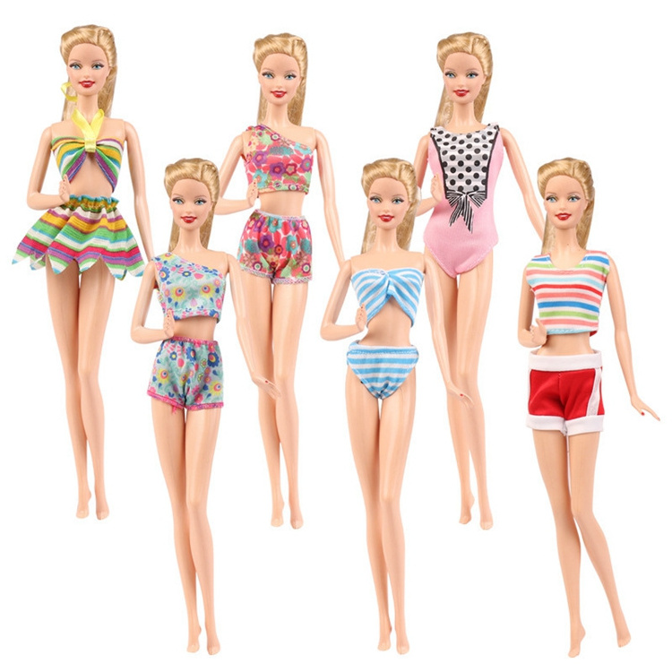 Wholesale High Quality 30 CM 11 Inch Wearable Swimsuit Bikini Suit beautiful  Fashion Girl Doll Toys Accessories Pretend