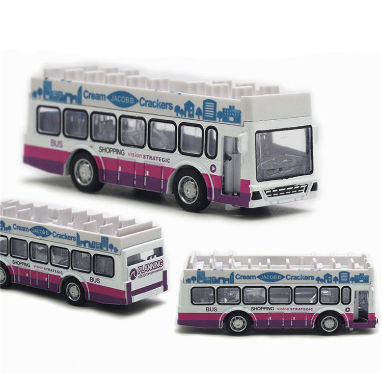 Diecast Alloy Mini Pull Back Yellow School Bus Toys Open Door Function Simulation Bus Toy