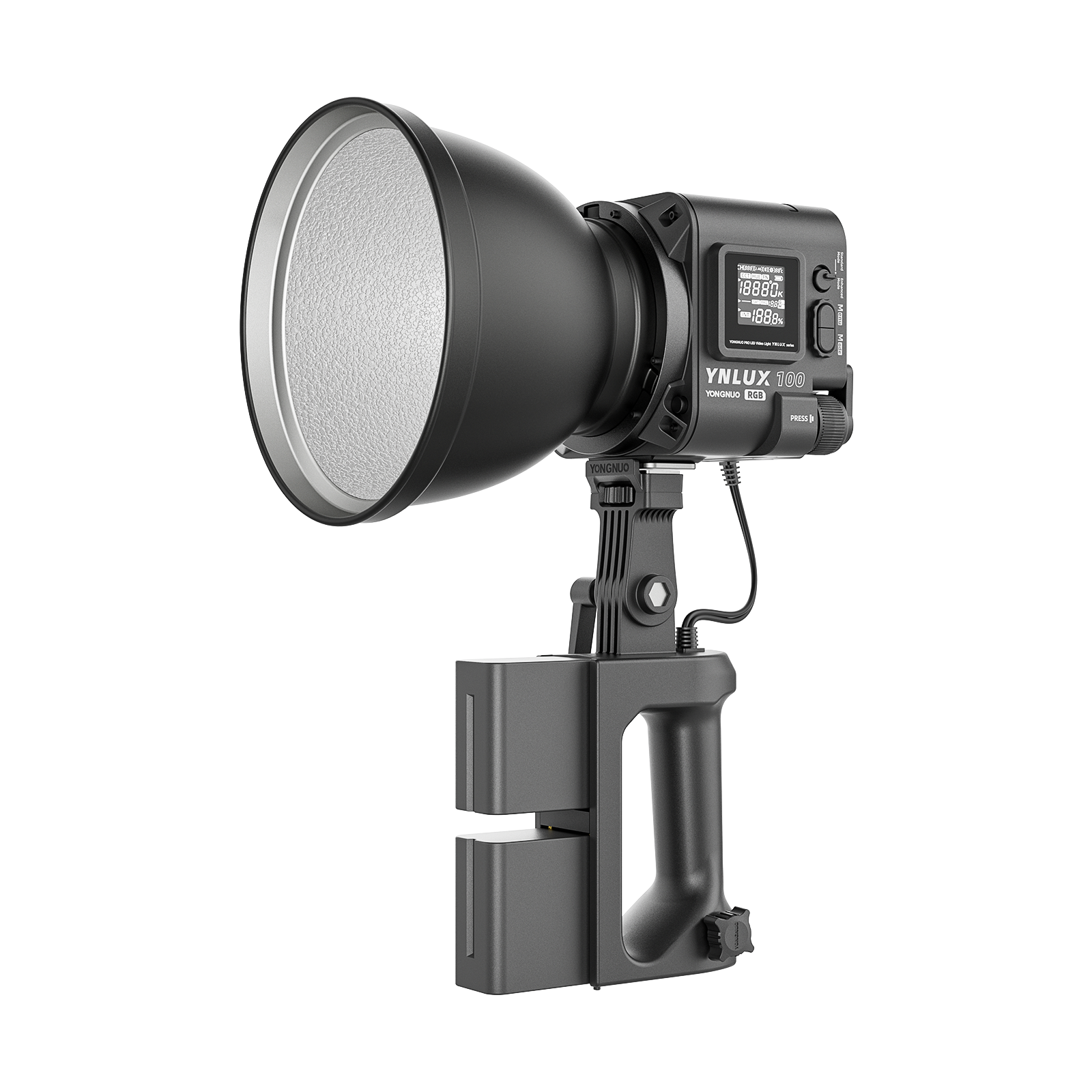 Yongnuo LUX100RGB YNLUX100 RGB 120W 2700K-10000K Bowens Mount Handheld Outdoor COB LED Video  Light