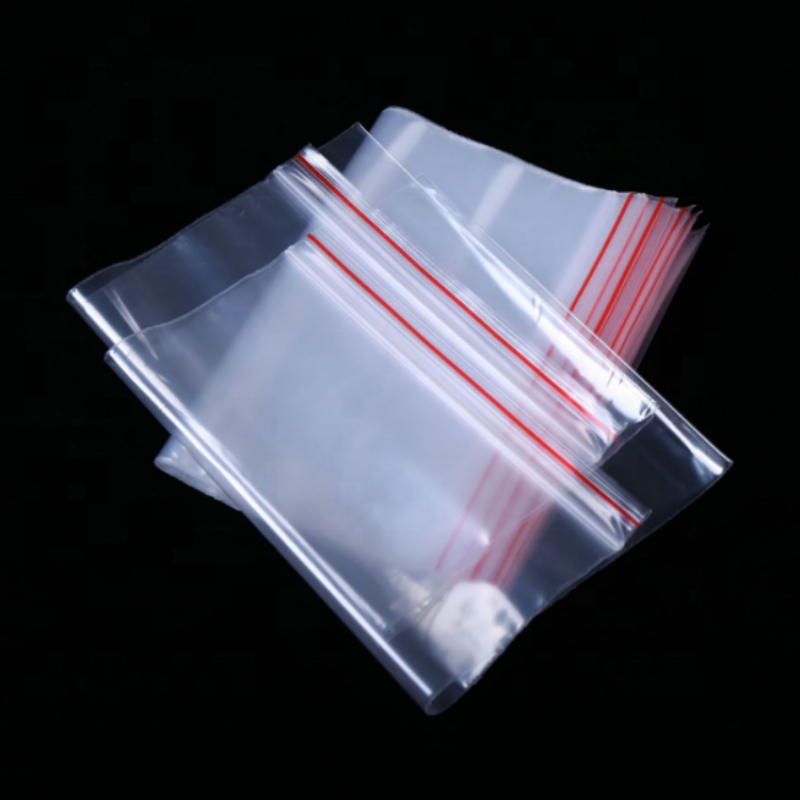 Wholesale Custom Clear Resealable Plastic Self-Sealing Zip Lock Bag Poly Baggies with Resealable Top Zip Lock