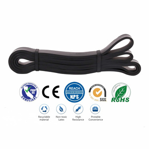 High Quality Black Natural Latex Elastic Fitness Bands High Loop Resistance Pull up Assist Power Strength Training