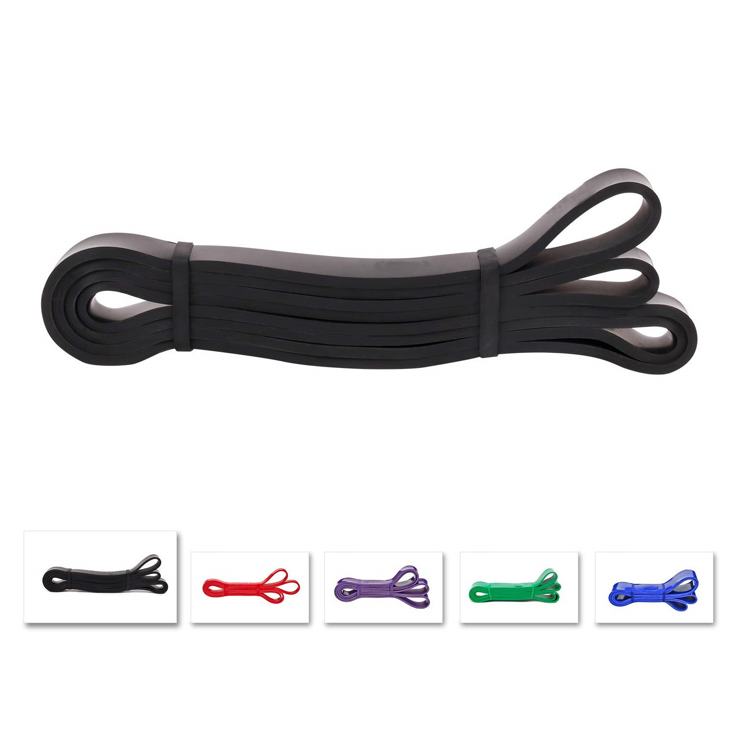 Black Natural Latex Elastic Fitness Bands High Quality Loop Resistance Bands Pull Up Assist Power Strength Training