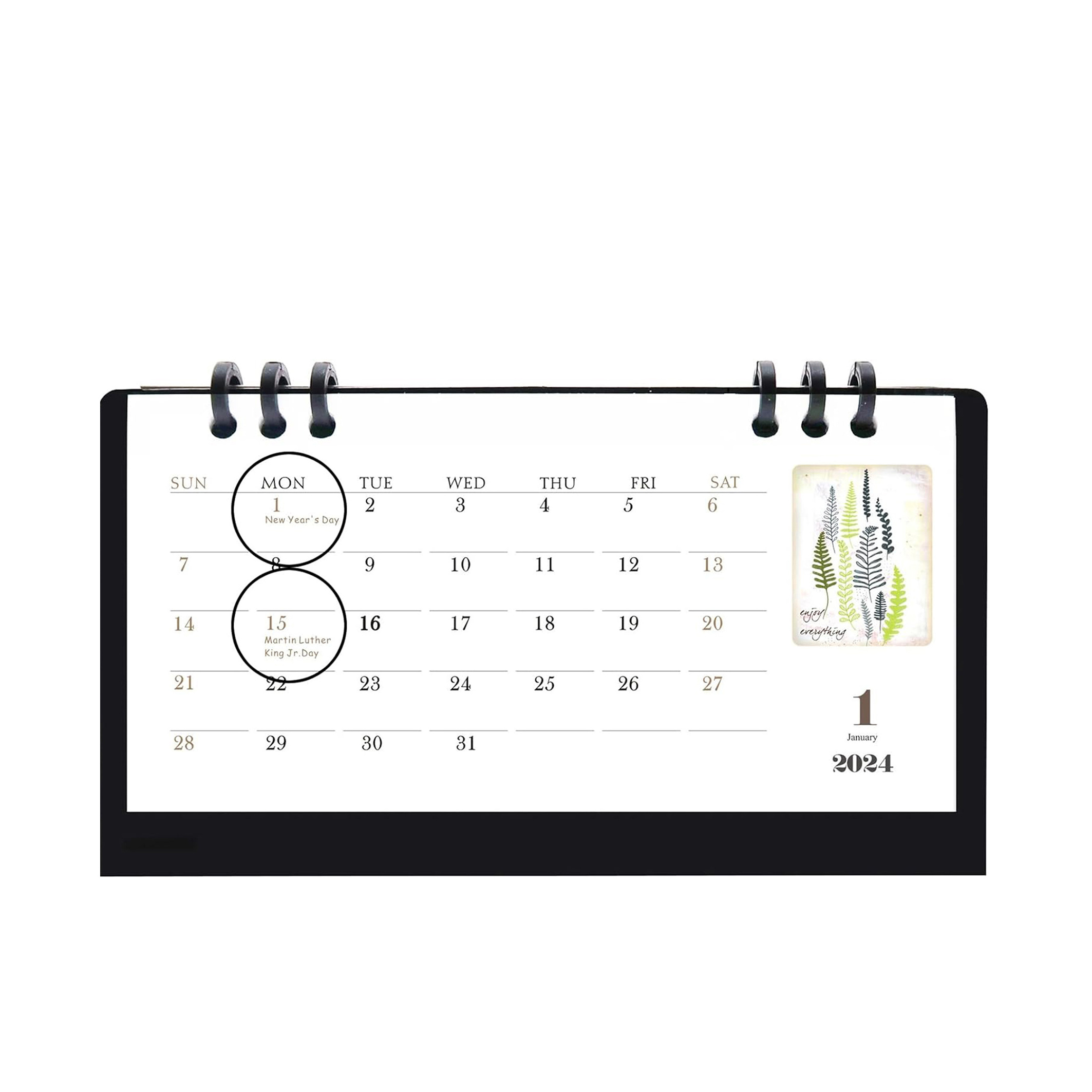 2024 personalized desk calendar customized A4A5A3 spiral coil binding vertical flip cardboard desk calendar rack