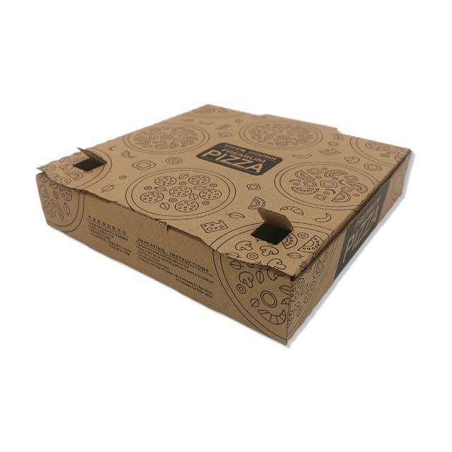 Corrugated cardboard paper pizza box pizza packing box with custom logo printed pizza packing delivery box supplier