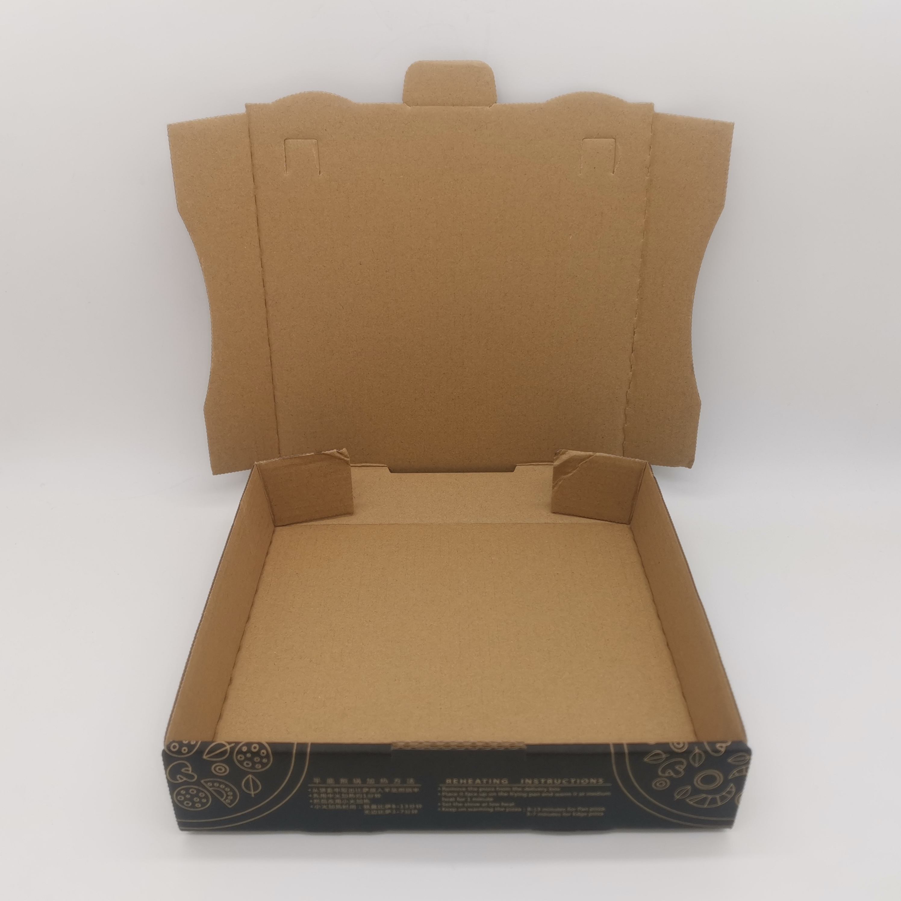 Corrugated cardboard paper pizza box pizza packing box with custom logo printed pizza packing delivery box supplier