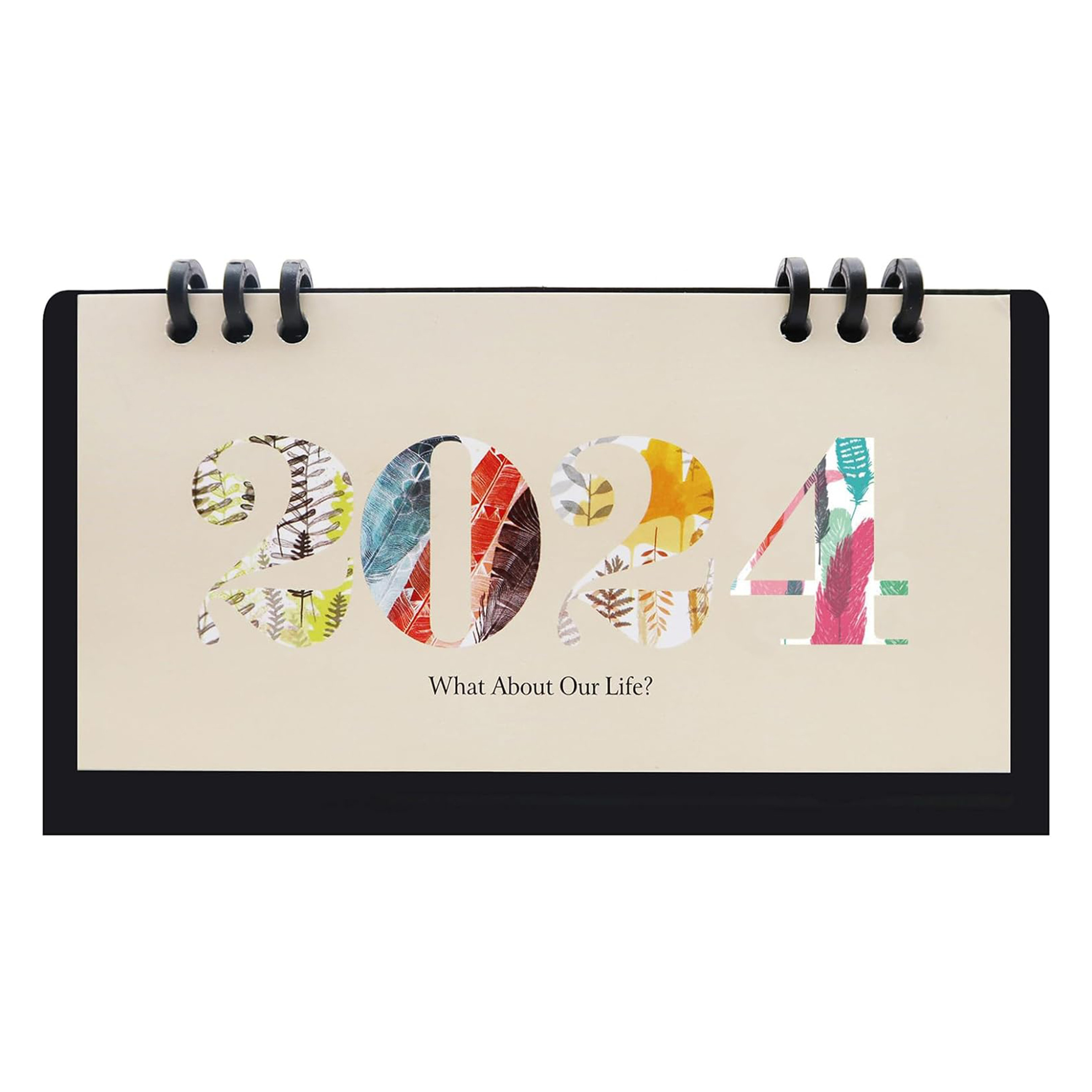 2024 personalized desk calendar customized A4A5A3 spiral coil binding vertical flip cardboard desk calendar rack