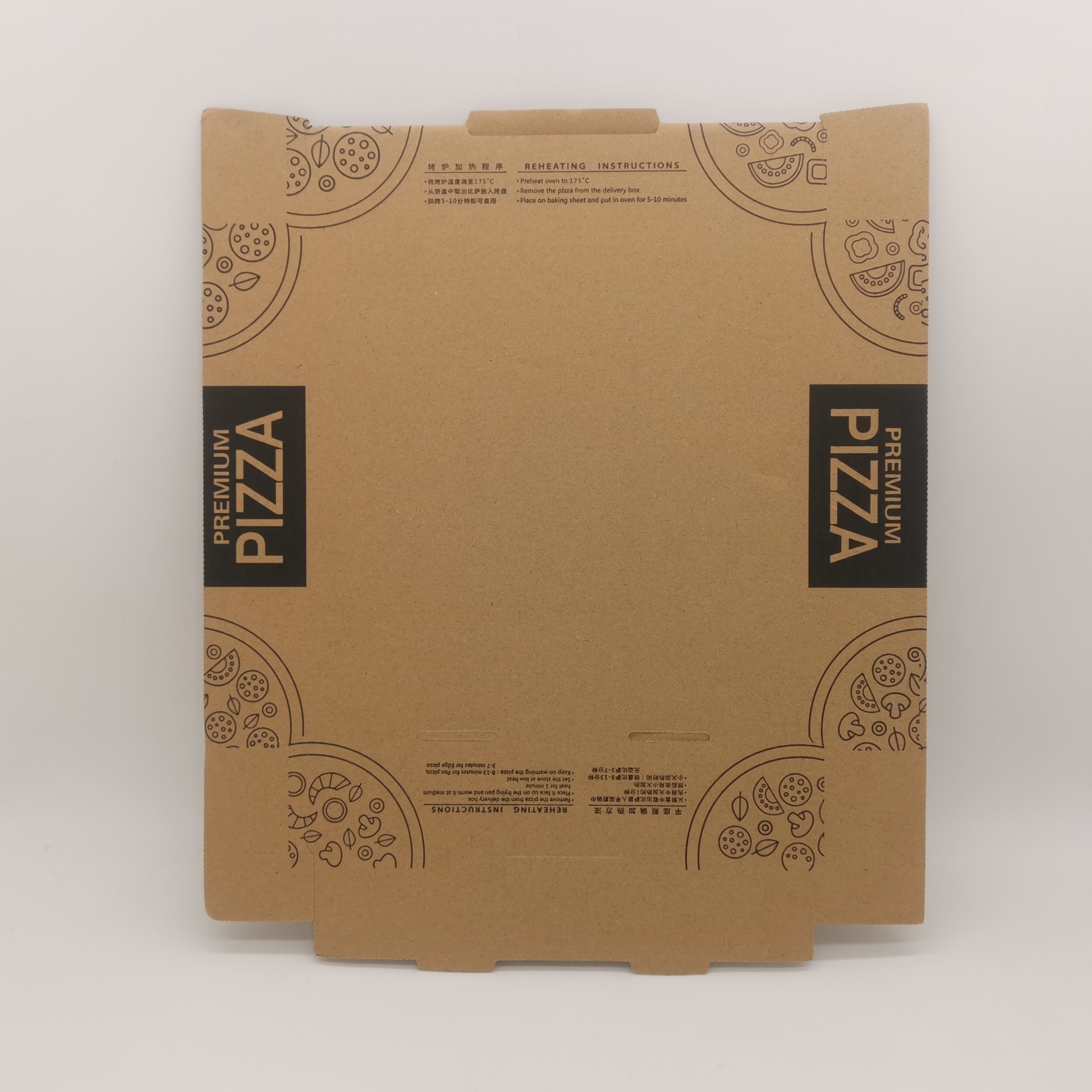 Corrugated cardboard paper pizza box pizza packing box with custom logo printed pizza packing delivery box supplier