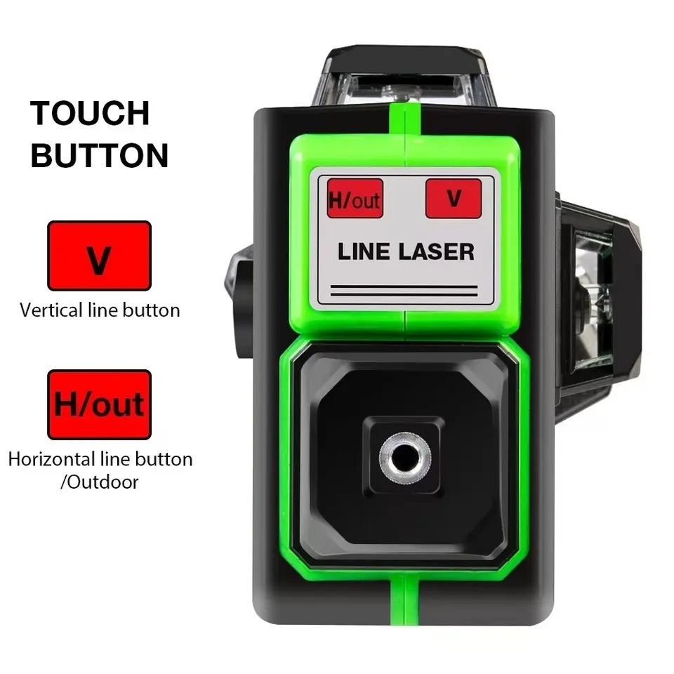 WUKI green strong light cross 12 line laser level dewalt with bracket self leveling 3D