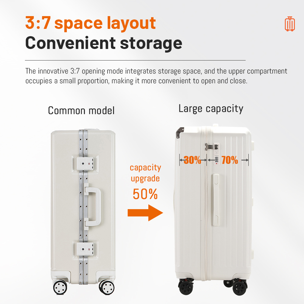 Custom ABS+PC Hardside Expandable travelling Luggage With Spinner Wheels trolley suitcase in sets Larger Capacity Suitcase