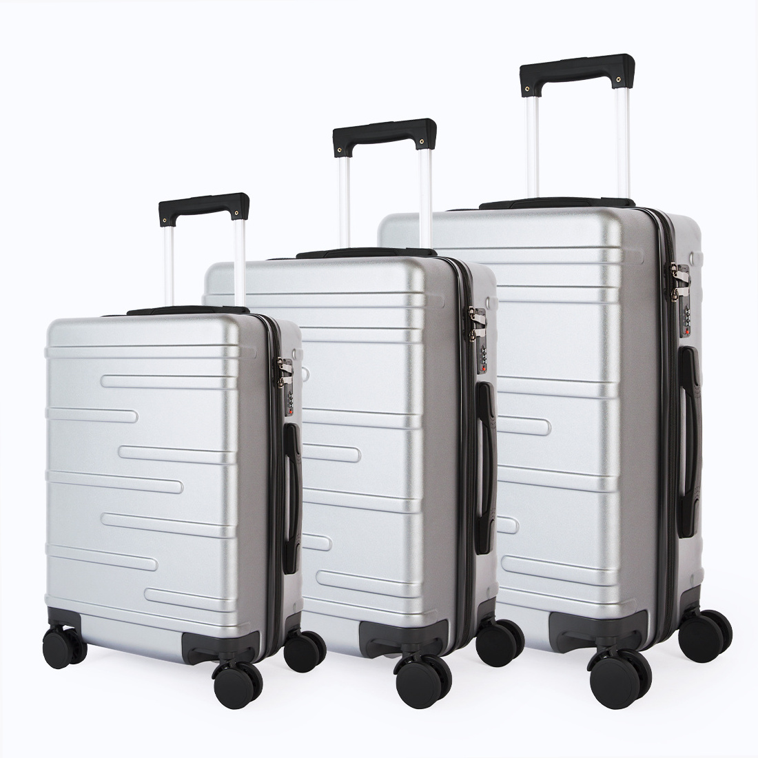 Hot Selling Hard Shell Long-distance Travel LuggageTrolley Suitcases Durable Plastic Luggage 3pcs Set